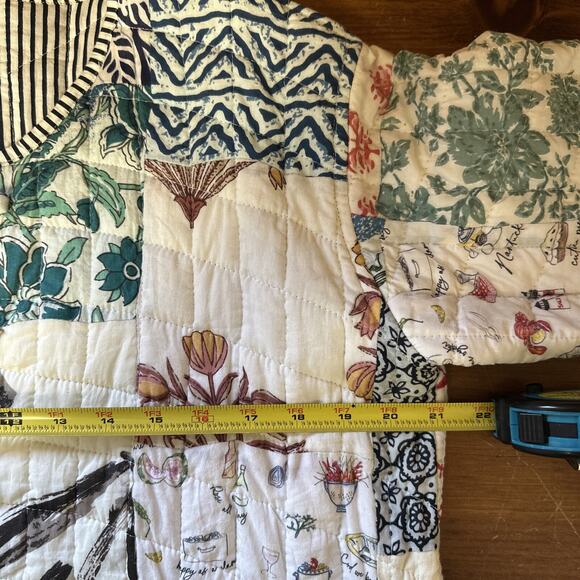 Patchwork Jacket Cotton Reversible Quilted Nantucket Cottage Core - Picture 11 of 16